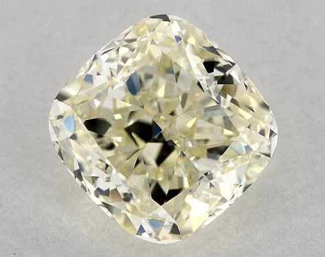 This cushion modified cut 2.7 carat Fancy Yellow color VVS2 clarity has a diamond grading report from GIA